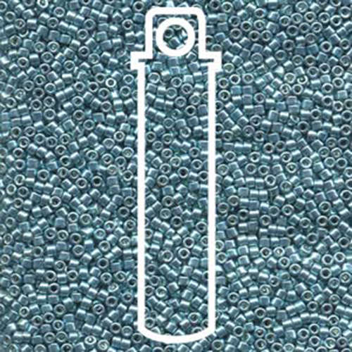 Miyuki 11/0 Delica Bead - DB416 - Galvanized Dyed Seafoam - 7.2gm Tube
