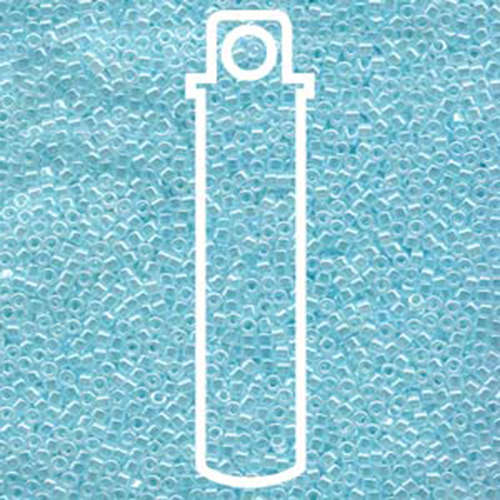 Miyuki 11/0 Delica Bead - DB239 - Crystal Lined Aquamarine Luster - 7.2gm Tube
