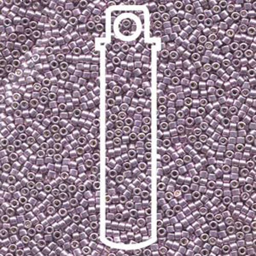 Miyuki 11/0 Delica Bead - DB419 - Galvanized Dyed Dark Rose - 7.2gm Tube