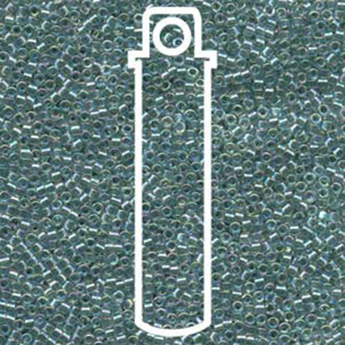Miyuki 11/0 Delica Bead - DB084 - Lined Light Seafoam AB - 7.2gm Tube