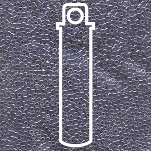 Miyuki 11/0 Delica Bead - DB242 - Crystal Lined Grey Luster - 7.2gm Tube