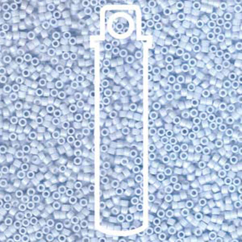 Miyuki 11/0 Delica Bead - DB1497 - Opaque Light Sky Blue - 7.2gm Tube