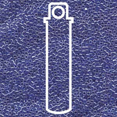 Miyuki 11/0 Delica Bead - DB243 - Crystal Lined Medium Blue Luster - 7.2gm Tube