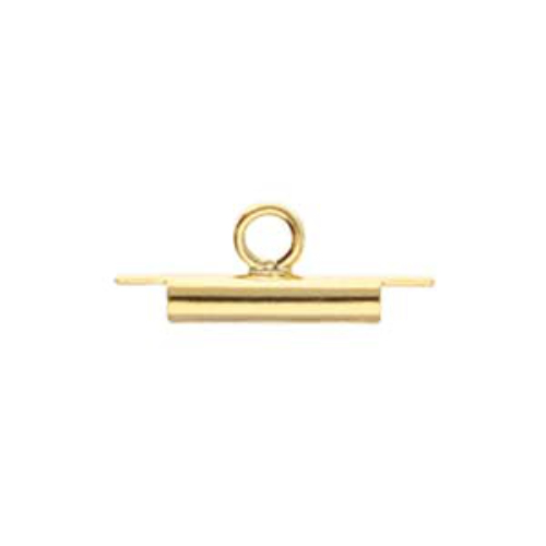 10mm Miyuki Slide Tube - Gold Plate