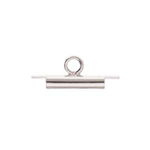 10mm Miyuki Slide Tube - Silver Plate