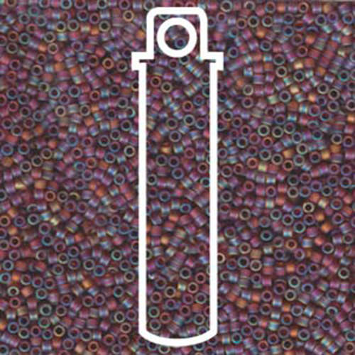 Miyuki 11/0 Delica Bead - DB853 - Matte Light Brown AB - 7.2gm Tube
