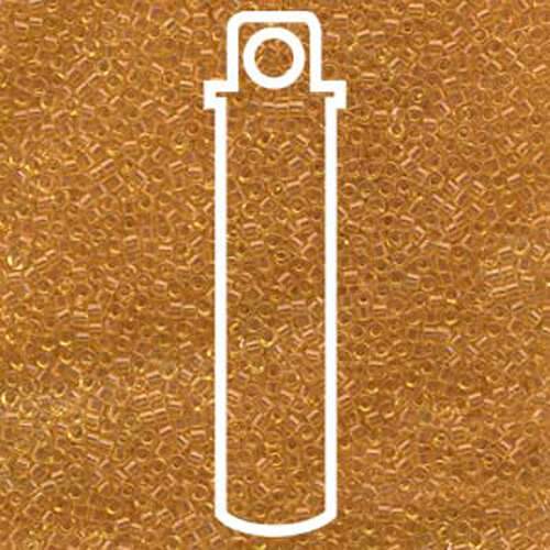 Miyuki 11/0 Delica Bead - DB702 - Transparent Light Topaz - 7.2gm Tube