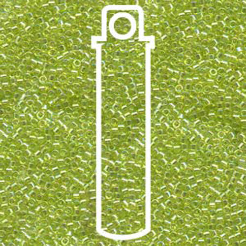 Miyuki 11/0 Delica Bead - DB174 - Transparent Chartruese AB - 7.2gm Tube