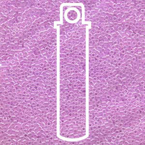 Miyuki 11/0 Delica Bead - DB248 - Lined Crystal / Lilac - 7.2gm Tube