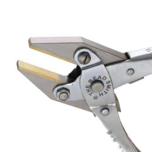 Parallel Pliers Flat Nose Brass Jaw 140mm - With Spring - PL359