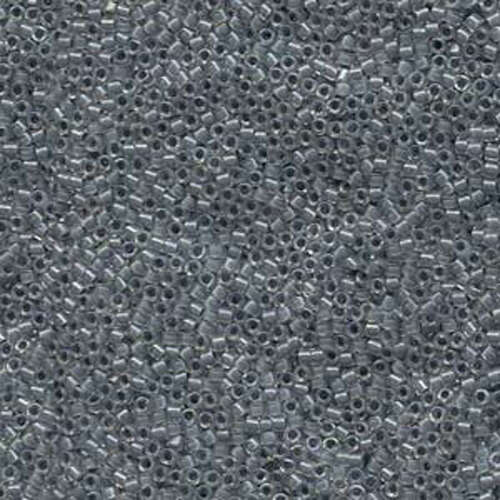 Miyuki 11/0 Delica Bead - DB081 - Lined Dark Grey AB - 100gm Bag