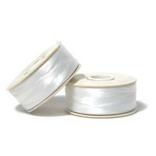 Nymo B (0.20mm) White - Bobbin - 72 yards / 65m - NYMBWH
