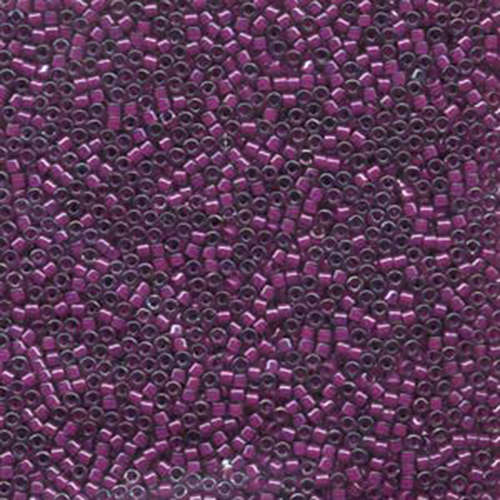 Miyuki 11/0 Delica Bead - DB281 - Lined Pale Blue / Magenta Luster - 100gm Bag