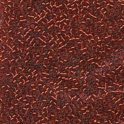 Miyuki 11/0 Delica Bead - DB603 - Silver Lined Dyed Burnt Orange - 100gm Bag