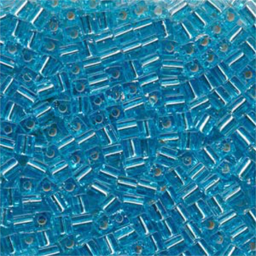 Miyuki 4mm (SB4) Square Bead - SB4-018 - Silver Lined Aqua AB - 250gm Bag