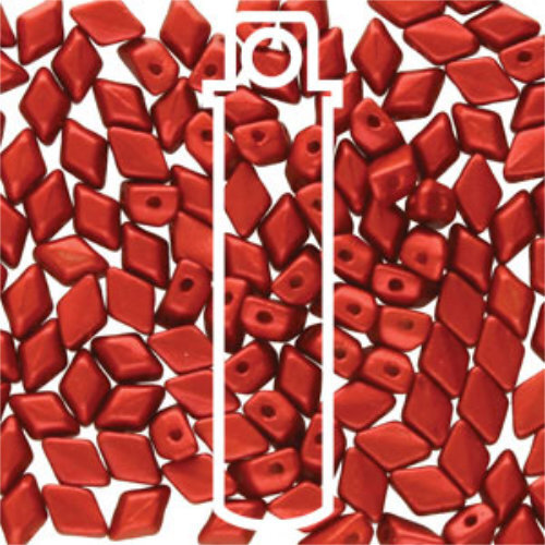 Mini Gem Duo 6mm x 4mm - GD6403000-01890 - Chalk Lava Red - 8.5gm Tube