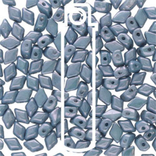 Mini Gem Duo 6mm x 4mm - GD6403000-14464 - Chalk Blue Luster - 8.5gm Tube