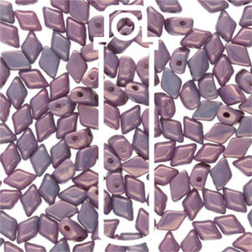 Mini Gem Duo 6mm x 4mm - GD6403000-15726 - Chalk Lila Vega Luster - 8.5gm Tube