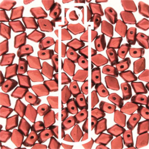 Mini Gem Duo 6mm x 4mm - GD6400030-01750 - Bronze Fire Red - 8.5gm Tube