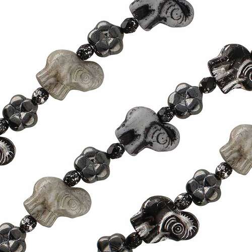 Czech Table Cut Glass Bead Strand - Elephant Mix - TCMIX-ELEPH-BK