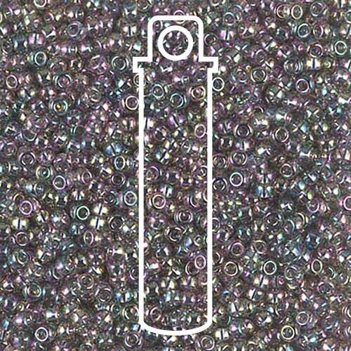 Miyuki 11/0 Rocaille Bead - 11-92440 - Transparent Grey Rainbow Luster - 24gm Tube