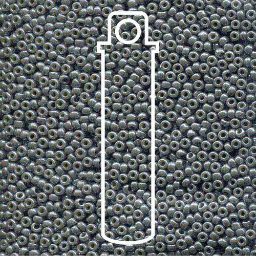 Miyuki 11/0 Rocaille Bead - 11-92479 - Opaque Smoke Luster - 24gm Tube