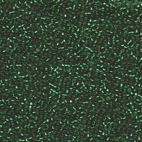 Miyuki 15/0 Rocaille Bead - 15-91422 - Silver Lined Emerald - 250gm Bag