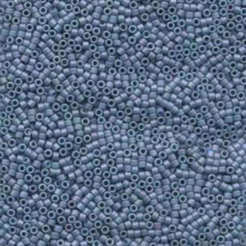 Miyuki 10/0 Delica Bead - DBM0376 - Matte Metallic Light Grey Blue - 100gm Bag