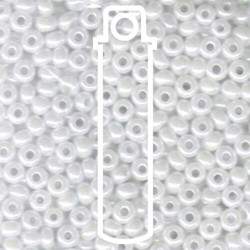 Miyuki 6/0 Rocaille Bead - 6-9528 - White Ceylon - 20gm Tube