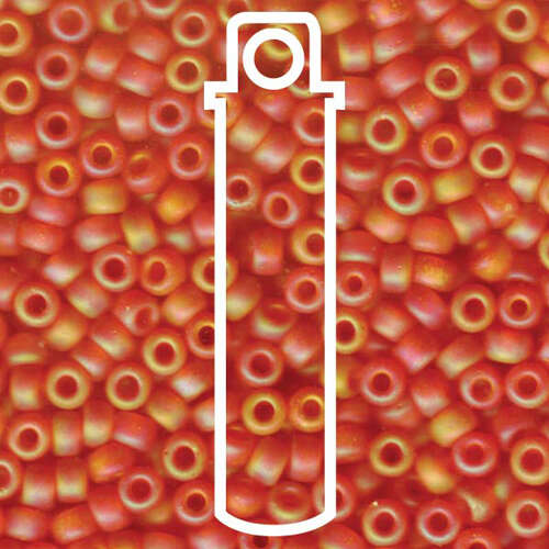 Miyuki 6/0 Rocaille Bead - 6-9138FR - Matte Transparent Orange AB - 20gm Tube