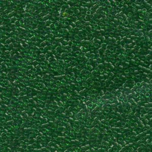 Miyuki 10/0 Delica Bead - DBM0705 - Transparent Green - 100gm Bag