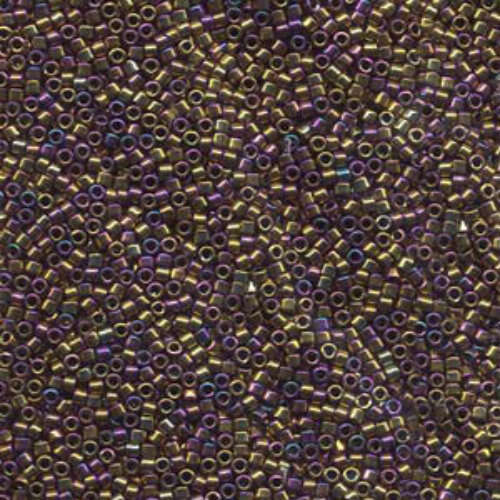 Miyuki 10/0 Delica Bead - DBM0029 - Metallic Purple / Gold Iris - 100gm Bag