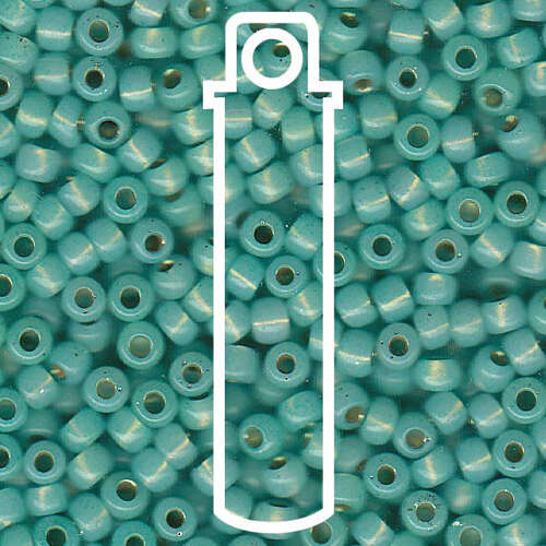 Miyuki 6/0 Rocaille Bead - 6-9571 - Dyed Mint Green Silver Lined Alabaster - 20gm Tube
