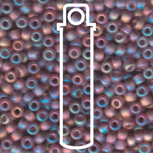 Miyuki 6/0 Rocaille Bead - 6-9142FR - Matte Transparent Smoky Amethyst AB - 20gm Tube