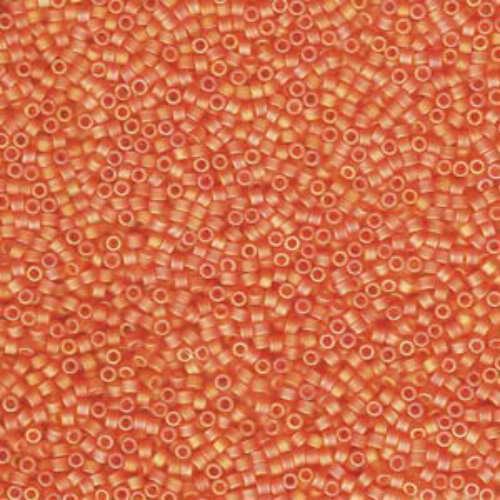 Miyuki 10/0 Delica Bead - DBM0855 - Matte Opaque Orange AB - 100gm Bag