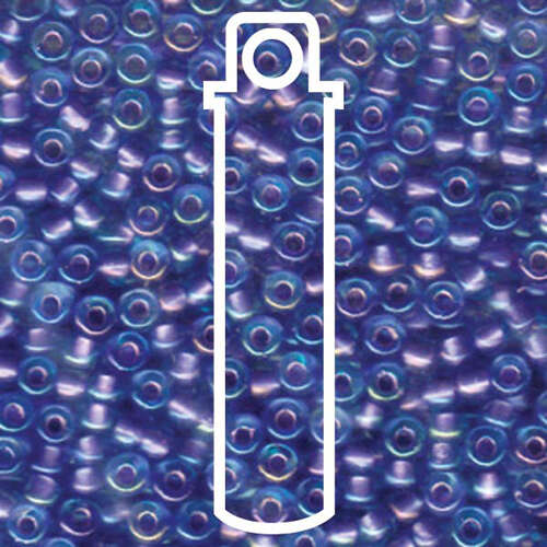 Miyuki 6/0 Rocaille Bead - 6-91827 - Sparkling Purple Lined Aqua Luster - 20gm Tube