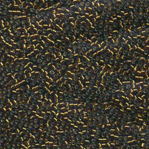 Miyuki 11/0 Delica Bead - DB604 - Silver Lined Dyed Golden Olive - 100gm Bag