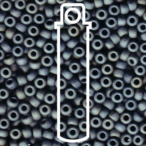 Miyuki 6/0 Rocaille Bead - 6-92002 - Matte Metallic Silver Grey - 20gm Tube