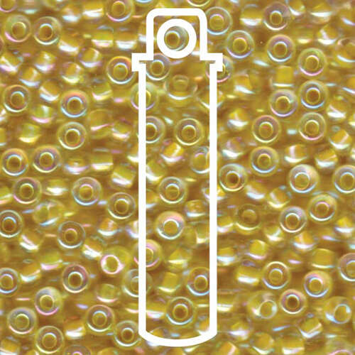 Miyuki 6/0 Rocaille Bead - 6-9273 - Light Yellow Lined Crystal AB - 20gm Tube