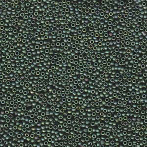 Miyuki 15/0 Rocaille Bead - 15-92031 - Matte Opaque Metallic Sage Luster - 250gm Bag