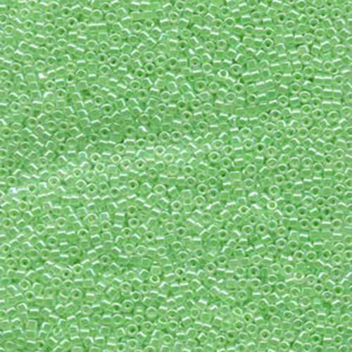 Miyuki 10/0 Delica Bead - DBM0237 - Crystal Lined Light Green Luster - 100gm Bag