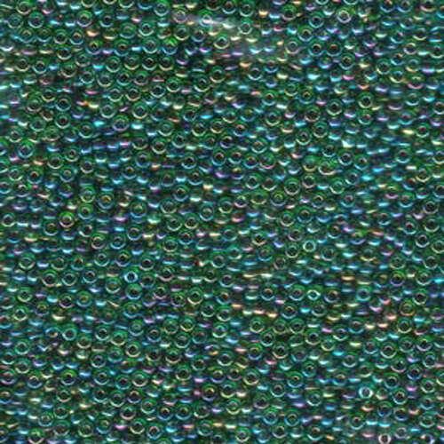 Miyuki 11/0 Rocaille Bead - 11-9344 - Fuchsia Lined Emerald AB - 250gm Bag