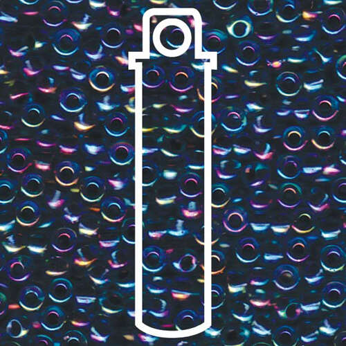 Miyuki 6/0 Rocaille Bead - 6-9339 - Blue Lined Aqua AB - 20gm Tube