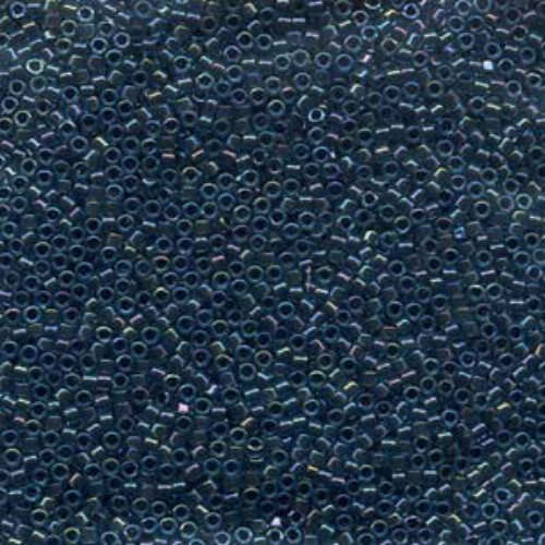 Miyuki 10/0 Delica Bead - DBM0286 - Lined Aqua / Midnight Blue Luster - 100gm Bag