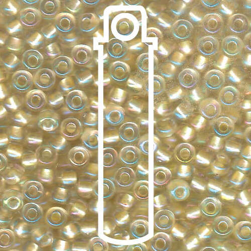 Miyuki 6/0 Rocaille Bead - 6-93643 - Pearlized Crystal AB Lined Canary - 20gm Tube