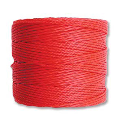 S-Lon Standard Twist Bead / Macrame Cord (TEX210) - Bright Coral - SLBC-BRC