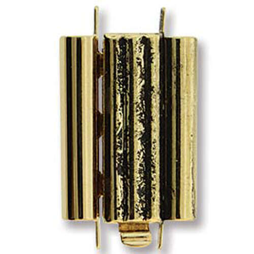 Beadslide Clasp Bar Design - Antique Gold - CLSP218AG-22
