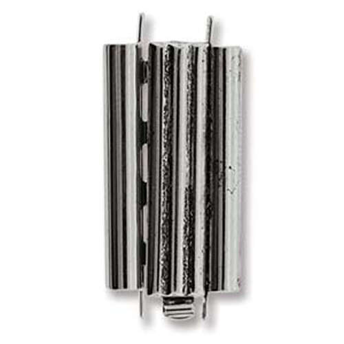 Beadslide Clasp Bar Design - Antique Silver - CLSP218AS-30