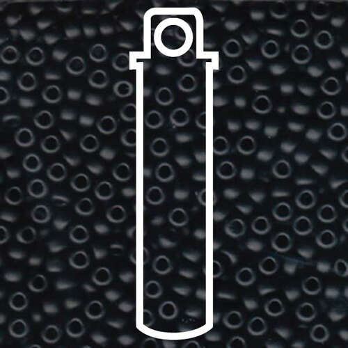 Miyuki 6/0 Rocaille Bead - 6-9401F - Matte Opaque Black - 20gm Tube