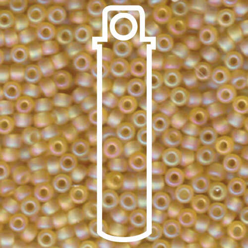 Miyuki 6/0 Rocaille Bead - 6-9132FR - Matte Transparent Light Topaz AB - 20gm Tube